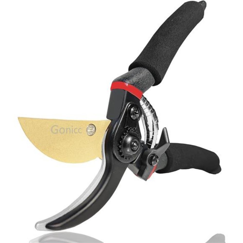 8" Professional Premium Titanium Bypass Pruning Shears (GPPS-1003), Hand Pruners